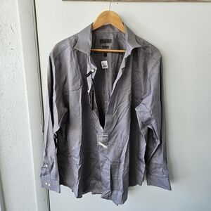 Calvin Klein Slim Fit Dress Shirt Men's Size 18 34/35 Blue Striped. NWT